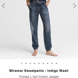 Rag + Bone Miramar sweatpant jean size large